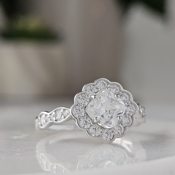 Art Deco Vintage inspired ring, 925 Sterling Silver - Picture 6 of 6